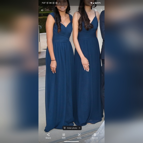 Azazie NAVY dress BOGO 💥 - Picture 4 of 7